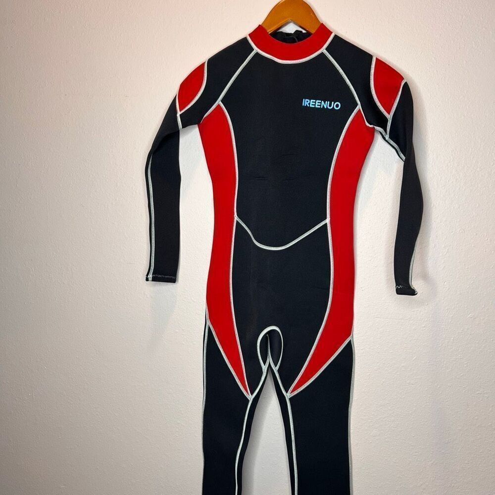 Ireenuo brand one-piece wetsuit for children, typically featuring long sleeves a
